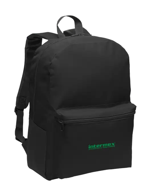 Casual Black Lightweight Laptop Backpack w/Intermex Logo
