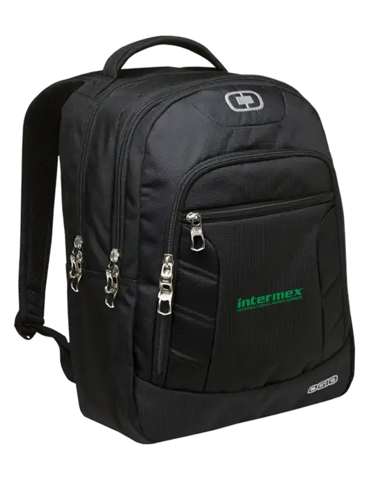 OGIO Black/Silver Colton Laptop Backpack
 w/Intermex Logo