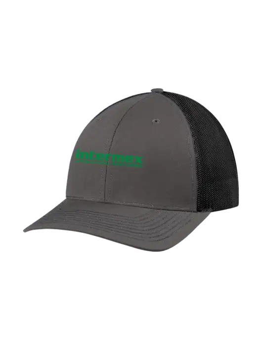 Richardson Adjustable Snapback Original 112 Trucker Cap Dark Grey w/Black Mesh w/Intermex Logo