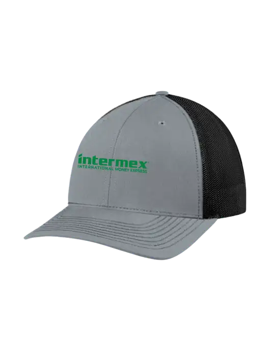 Richardson Adjustable Snapback Original 112 Trucker Cap Heather Grey w/Black Mesh w/Intermex Logo