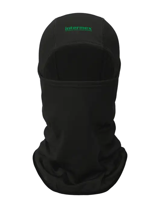 Black CornerStone Smooth Fleece Face Mask w/Intermex Logo