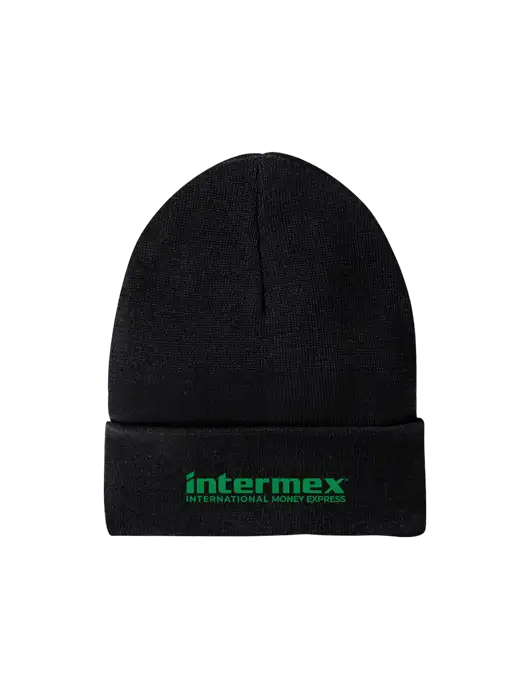 Recycled Black Beanie w/Intermex Logo