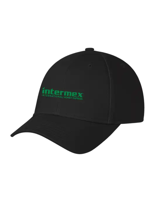 Black Structured Cap Hook & Loop w/Intermex Logo