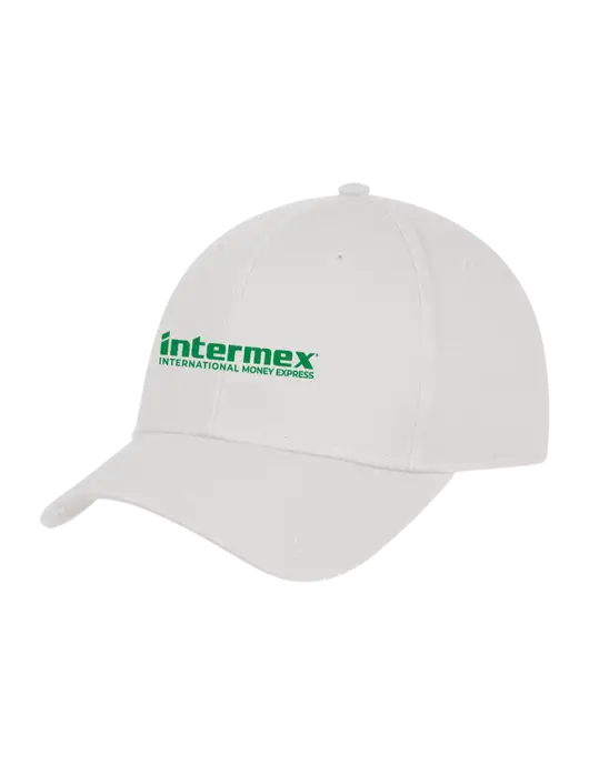 White Structured Cap Hook & Loop w/Intermex Logo
