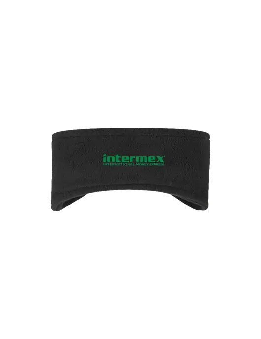 Black Stretch Fleece Headband w/Intermex Logo