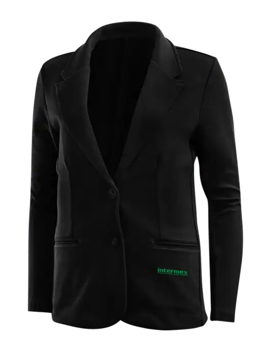 Black Womens Knit Blazer w/Intermex Logo