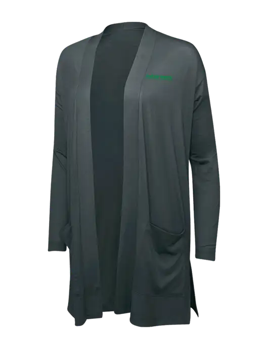 Smoke Grey Womens Concept Long Pocket Cardigan w/Intermex Logo
