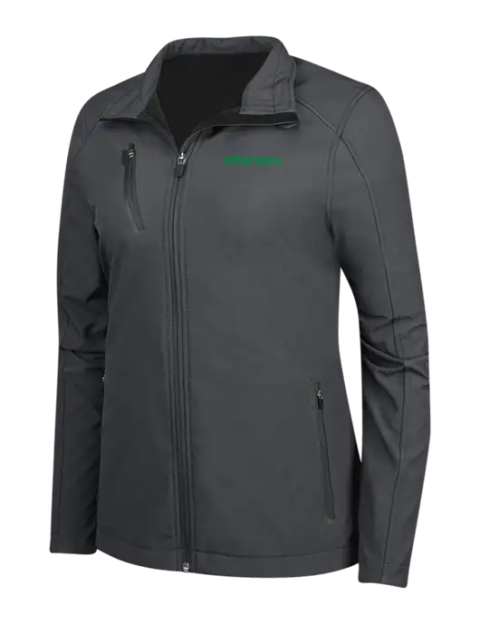 Dark Grey Womens Welded Softshell Jacket w/Intermex Logo