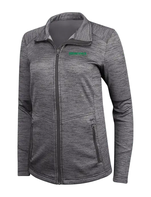 Womens Dark Grey Digi Stripe Fleece Jacket w/Intermex Logo