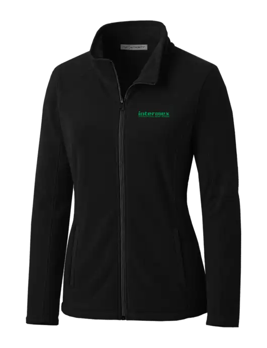 Black Womens Microfleece Jacket w/Intermex Logo
