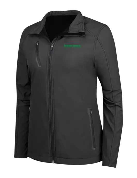 Black Womens Welded Softshell Jacket w/Intermex Logo