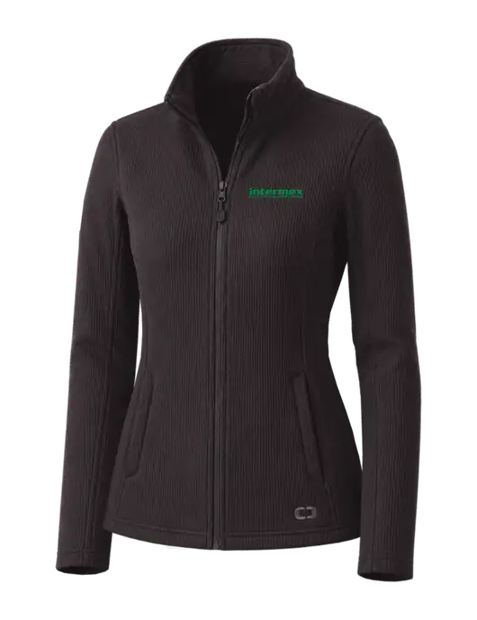 OGIO Blacktop Womens Grit Fleece Jacket w/Intermex Logo