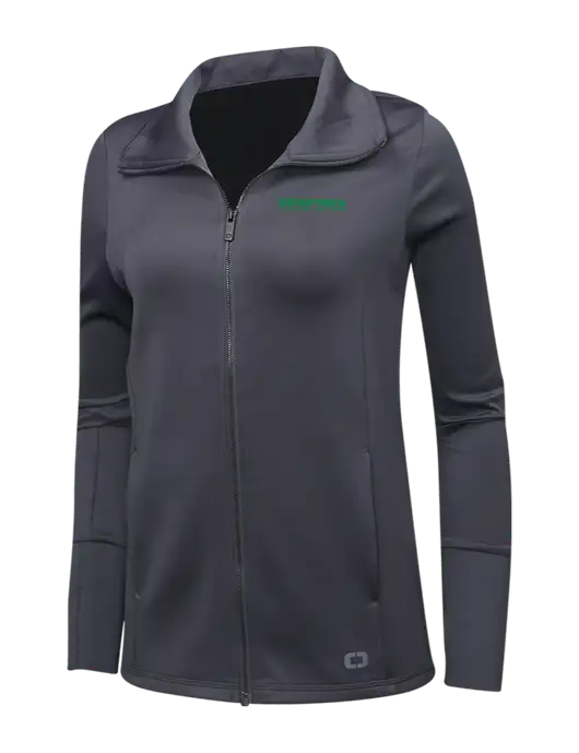 OGIO Dark Grey Womens Endurance Modern Performance Full-Zip w/Intermex Logo