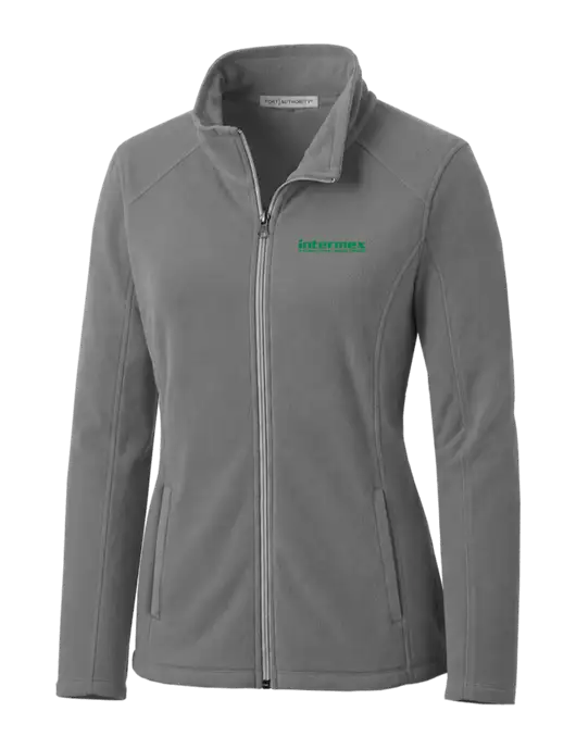 Medium Grey Womens Microfleece Jacket w/Intermex Logo