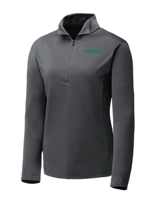 Dark Grey Womens Posicharge Competitor ¼ Zip Pullover w/Intermex Logo